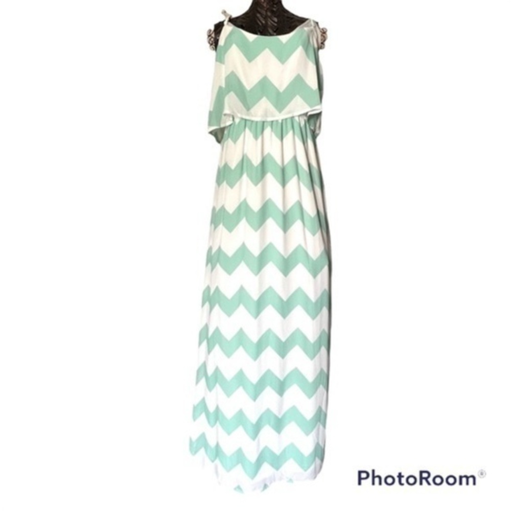 Summery Chevron Maxi Dress